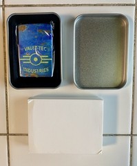 FALLOUT VAULT-TEC FLIP LIGHTER (Vault-Tec Blue) Comes In Tin Gift Case