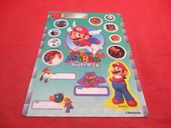 Super Mario 64 Sticker Sheet Bandai 1996 Promo Tip Card Bowser Lakitu Bullet Bil