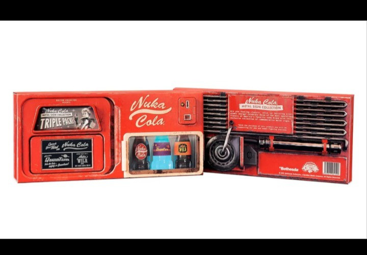 Fallout Nuka Cola Metal Sign Triple Pack Limited to 2077 Worldwide