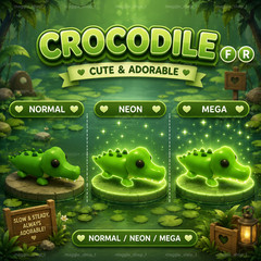 Crocodile FR Normal/Neon /Mega ✨ Adopt From Me Today ✨ Top Picks