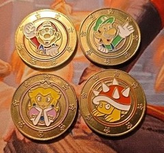 Frankford Wonderball Super Mario Gold Tone Coins: Set of 4