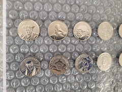 Street Fighter 2 II Arcade Coins Tokens Complete Silver Champion Edition Set 12