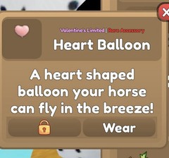 Wild Horse Islands Heart Balloon Accessory | Please Read Description