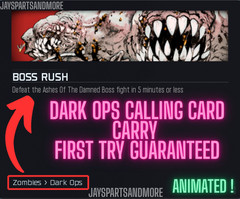 BOSS RUSH DARK OPS Animated Calling Card Easter Egg Black Ops 7 Zombies BO7 RARE