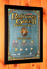2000 Baldur’s Gate II 2 Shadows of Amn Old Promo Small Poster / Ad Page Framed.