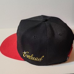 Bioworld Cuphead Mugman Adjustable Snapback Hat Embroidered Characters Black Red
