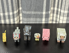 Minecraft Animal Figure Lot- Ocelot Wolf Cow Chicken Pig Sheep-Video Game Series