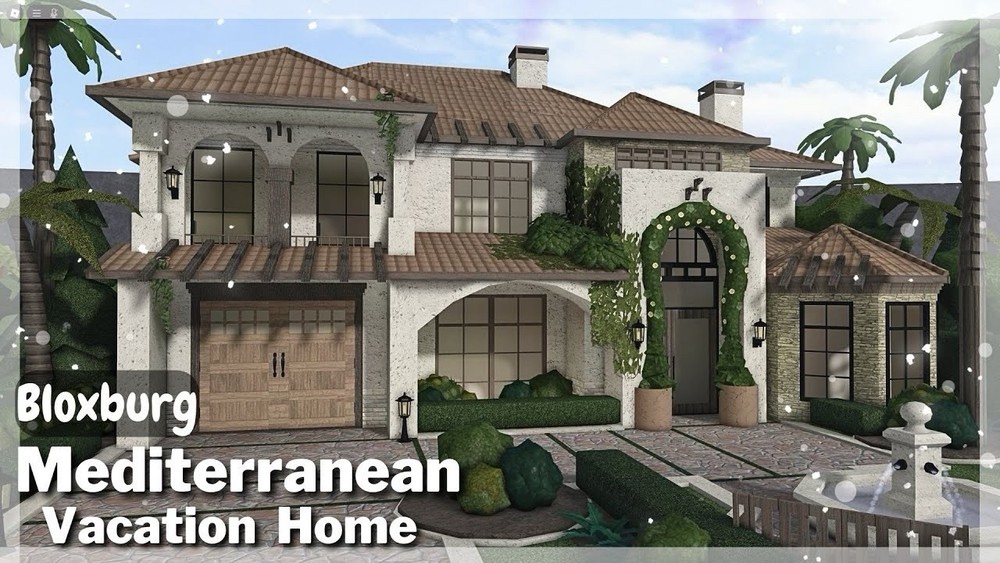 MEDITERRANEAN VACATION HOME BLOXBURG.CHECK DESCRIP.FAST BUILDER FOR CHEAP PRICE