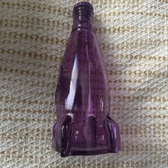 Fallout Nuka Cola Grape Purple Glass Bottle + 10 Caps Tin Rocket Statue