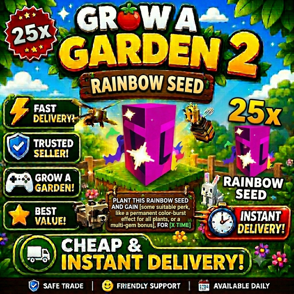 🌈 25x Rainbow Seeds | Grow a Garden 2 | Fast Delivery