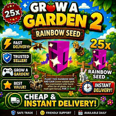 🌈 25x Rainbow Seeds | Grow a Garden 2 | Fast Delivery