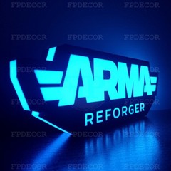 Arma Reforger RGB Gaming Lamp – LED Light Box for Streamer Setup, RGB, Gamer