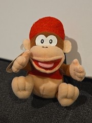 BD&A Nintendo 64 Diddy Kong Plush Beanbag Clip On Keychain 1997 New with Tag