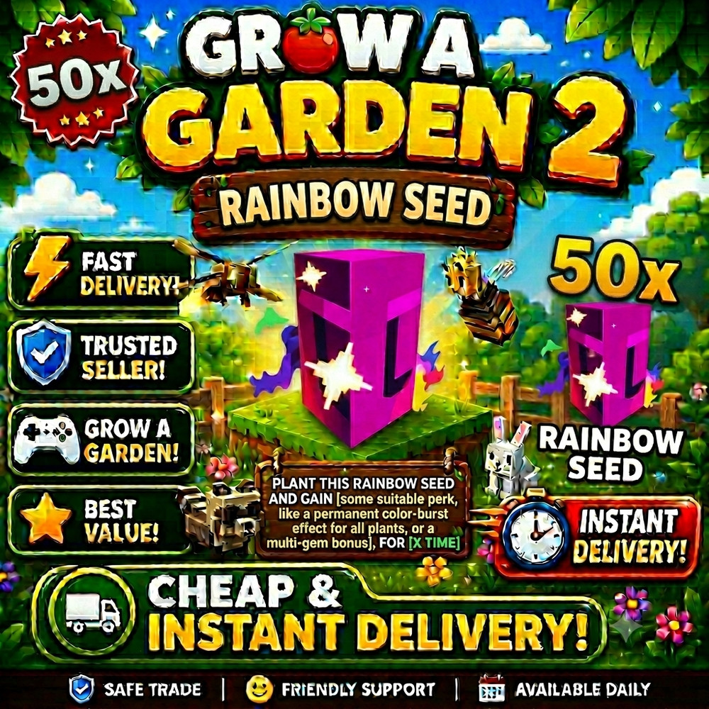 🌈 50x Rainbow Seeds | Grow a Garden 2 | Fast Delivery