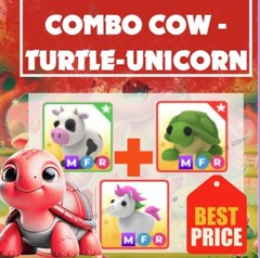 Adopt From Me Mega/Neon Cow/Turtle/Unicorn Combo + Best Price