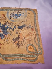 God Of War Stone Mason Collectors Edition Cloth Map Ultra-Suede Fabric Clean EUC