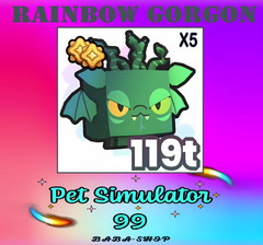 5x RAINBOW CELESTIAL GORGON – PET SIMULATOR 99 – Sim – PS99 – Fastest