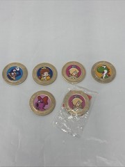 Lot Of 6 Super Mario Frankford Candy Wonderball Coins