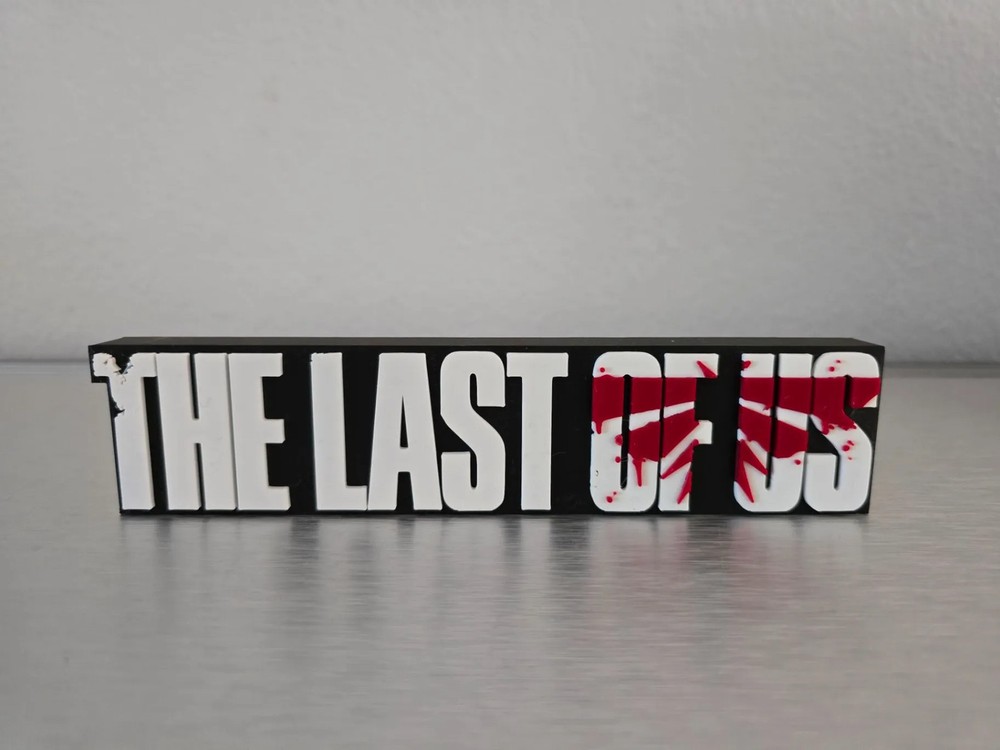 The Last Of Us 3D Logo Sign Desk Block Display Video Game Memorabilia Gift