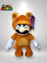 Mexican Super Mario Bros Tanooki Mario 15″ Plush Doll Mexico Bootleg Toy Rare