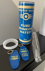 Fallout Pure Drinking Water Stainless Steel Tumbler, 20 Ounce, w/FREE KEYCHAIN