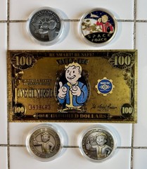 FALLOUT (Vault Boy) UNITED STATES SPACE FORCE & VAULT-TEC (Novelty Coins & Bill)