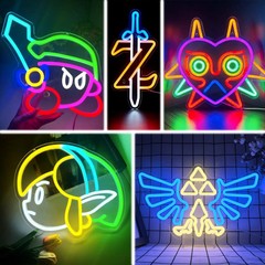 Zelda neon LED wall sign Nintendo game room wall decor The Legend of Zelda gift