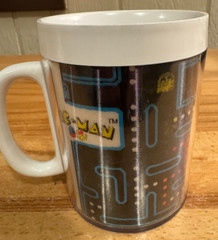 Pac-Man 1980 Vintage Plastic Lenticular 8oz Cup Mug By Eagle Made USA
