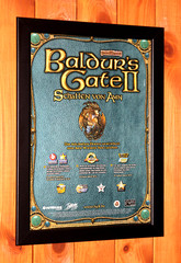 2000 Baldur’s Gate II 2 Shadows of Amn Old Promo Small Poster / Ad Page Framed.