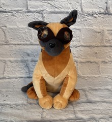 Fallout 4 Bethesda Dogmeat With Goggles Plush 10 1/2″ Stuffed Toy No Bandana