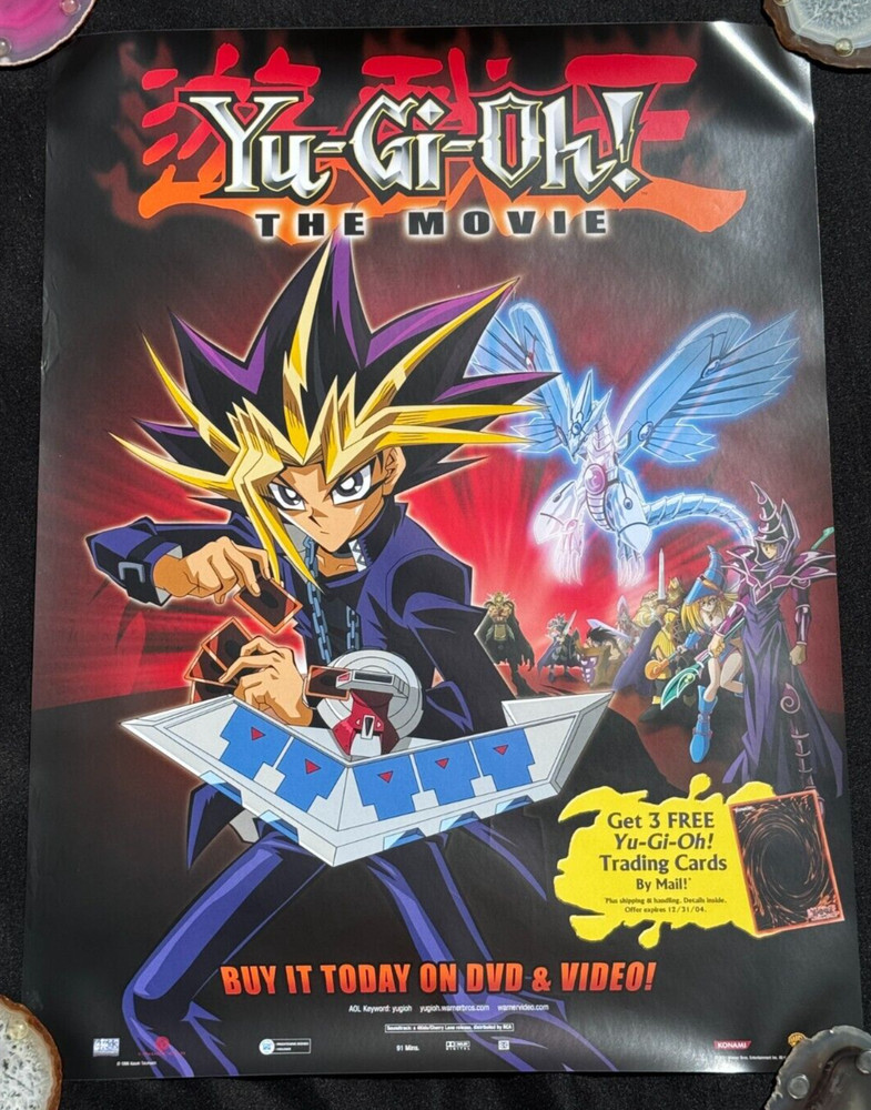 Original Yu-Gi-Oh YGO The Movie Konami Warner Bros Promo Poster 24×18