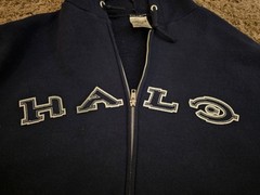 Halo Zip Up Hoodie Bungie Master Chief Xbox Navy Blue XXL Original Vintage