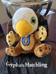 Blizzard World of Warcraft WoW 9″ Baby Gryphon Hatchling Plush Alliance + Bag!