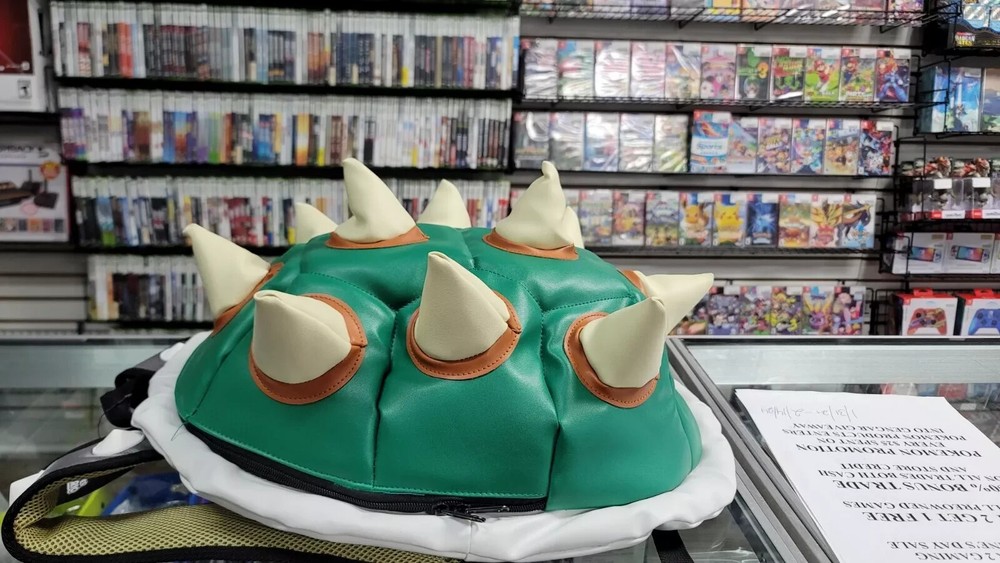 Super Mario Bros Bowser Green Turtle Shell Backpack Nintendo Licensed NEW