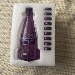 Fallout Nuka Cola Grape Purple Glass Bottle + 10 Caps Tin Rocket Statue