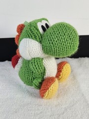Green Yarn Yoshi Amiibo Nintendo Woolly World 2015 Plush Figure Tested