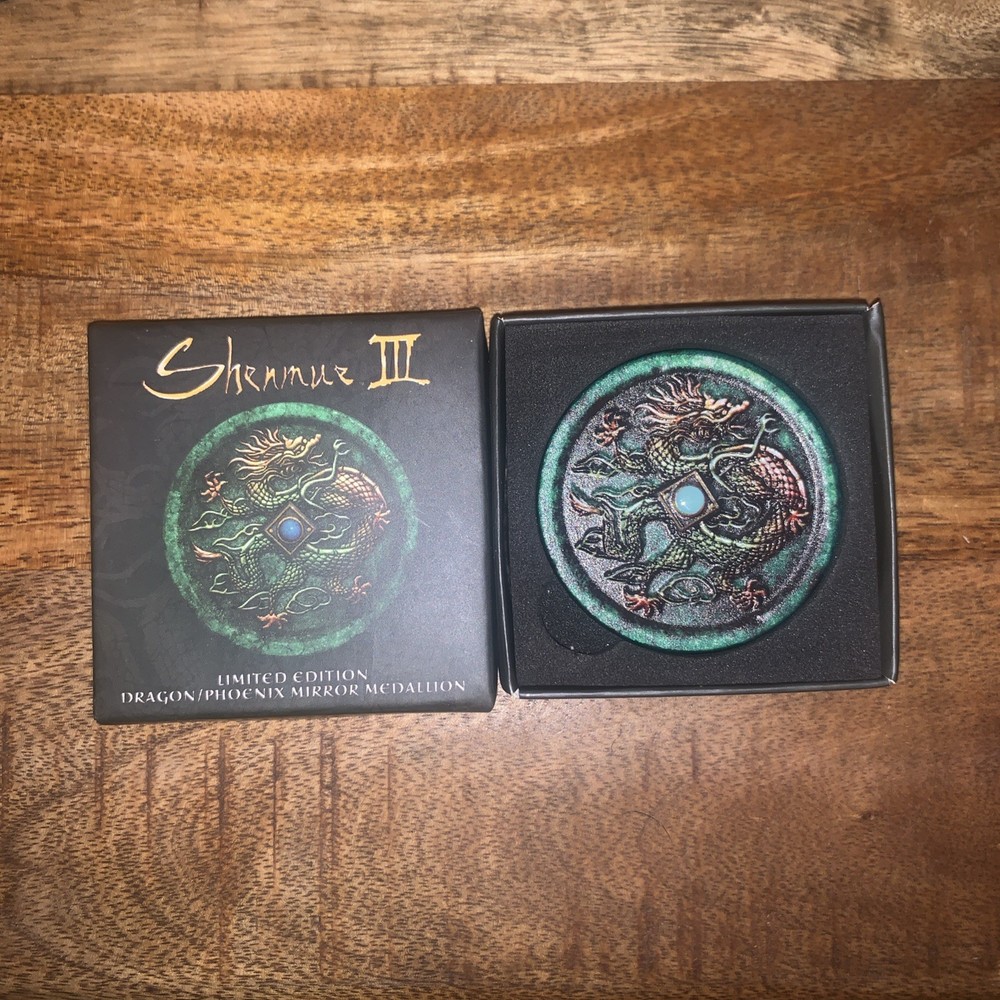 SHENMUE III 3 MIRROR MEDALLION LIMITED EDITION EXCLUSIVE DRAGON PHOENIX COIN B70