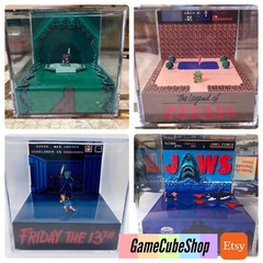 Friday The 13th 3D Cube Handmade Diorama – Shadowbox – Nintendo NES – Fanart