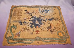 God Of War Stone Mason Collectors Edition Cloth Map Ultra-Suede Fabric Clean EUC