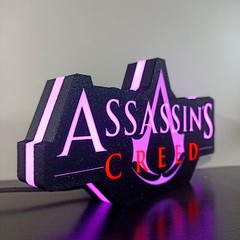 Assassin’s Creed RGB Gaming Lamp – LED Light Box for Streamer Setup, RGB, Gamer