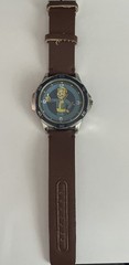 Fallout Vault Boy Analog Wristwatch Brown Strap Blue Dial 2018