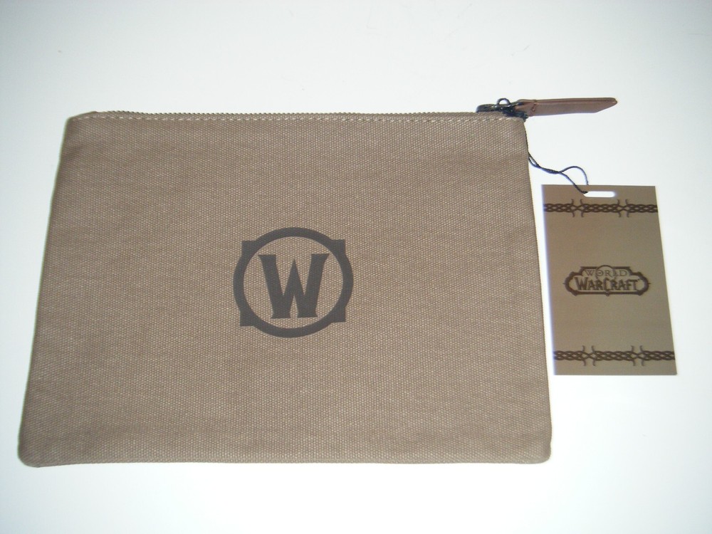 Musterbrand 2015 Blizzard WORLD OF WARCRAFT Brown Canvas Zippered Pencil Bag