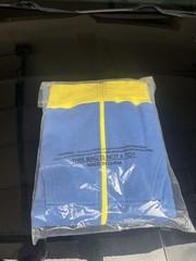 ThinkGeek Solutions Vault 111 Hooded Zipper Hoodie Blue Yellow S