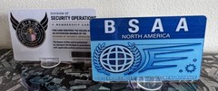Set of 2- BSAA & DSO Membership Cards from the Resident Evil Game Series