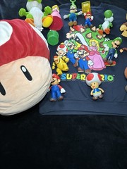 Vintage Nintendo Super Mario Mixed Plush Doll Lot – Mario Luigi Peach Yoshi Toad