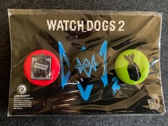NEW Ubisoft Watch Dogs 2 Pin Button Set of 3 Gamestop Exclusive Preorder Bonus