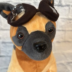 Fallout 4 Bethesda Dogmeat With Goggles Plush 10 1/2″ Stuffed Toy No Bandana