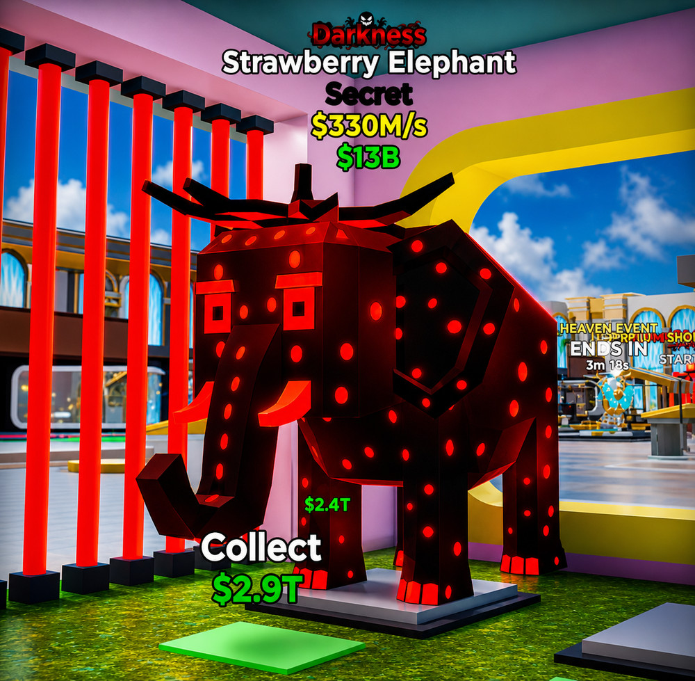Darkness STRAWBERRY ELEPHANT 330 M/S Rare collectible STEAL THE BRAINROT