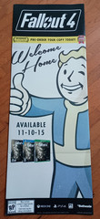FALLOUT 4 Standee 5ft Tall Floor Display Sign – 2015 – PIPBOY – Xbox One PS4 PC