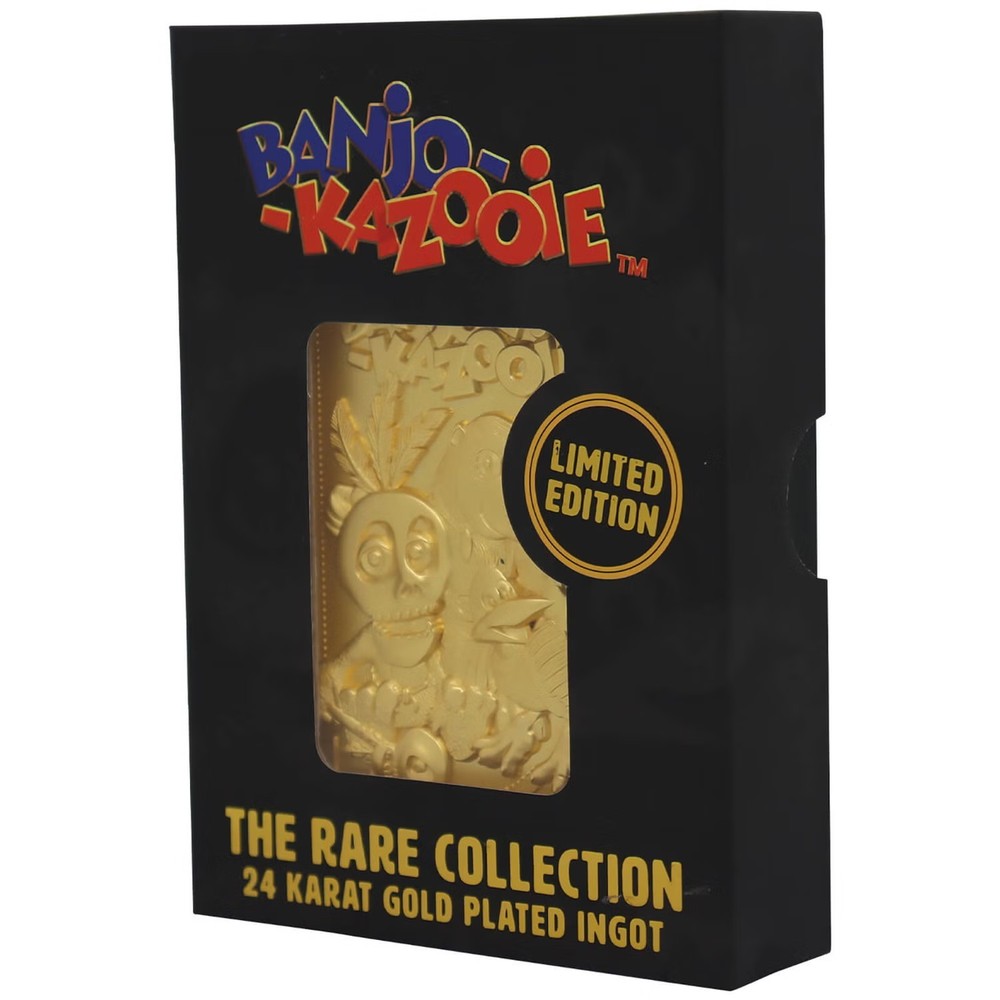 Banjo Kazooie 24k Gold Plated Ingot The Rare Collection (Only 1,985 Made)